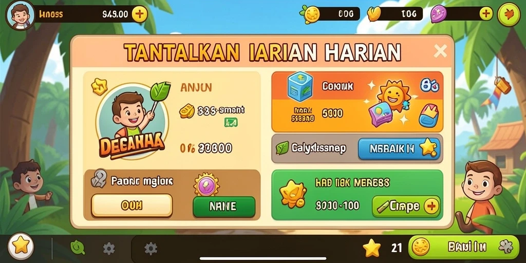 Screenshot menunjukkan grafis yang memukau dalam permainan.